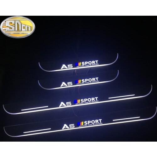 LED Door Sill for Audi A5 2007~2019 8TA F5A F53 Dynamic Lights Door Scuff Plate Threshold Welcome Light Car Accessories