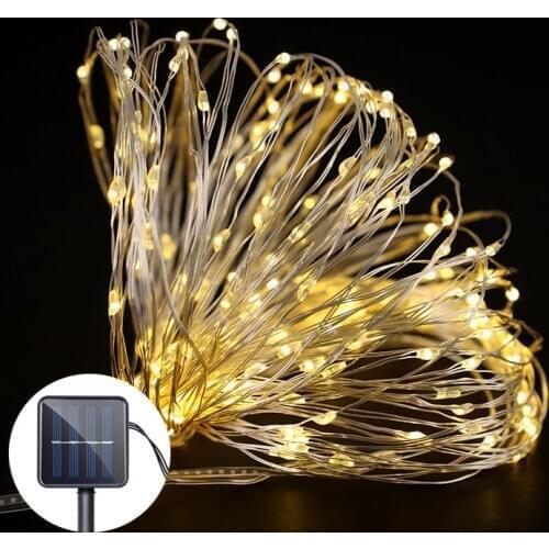 8 Modes Outdoor Solar String Fairy Lights 10M 20M LED Solar Lamps 100/200leds Waterproof Christmas Decoration for Garden Street