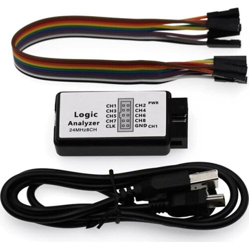 USB Logic Analyzer 24MHz 8 Channel 24M/seconds Logic Analyzer Debugger For ARM FPGA Logic Analyzer Logic 24M 8CH