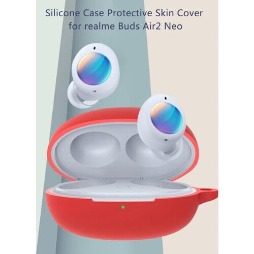 Protective Cover Silicone Case For Realme Buds Air2 Neo TWS Wireless Earphone Soft Washable Dust-proof Protector For Realme Buds