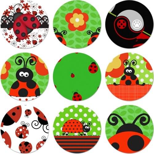 58mm Ladybug ladybird Icons Pins Badge Decoration Brooches Metal Badges For Clothes Backpack Decoration
