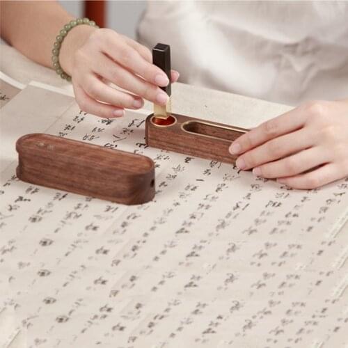 12mm Square Pure Copper Name Stamp Customize Chinese Name Seal 3 In 1 Stamp Inkpad Box Mini Portable Painting Personalize Motto