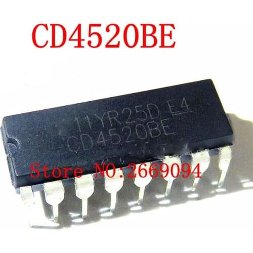 50PCS/100PCS CD4520BE CD4520BD DIP16 HCF4520BE HEF4520BP CD4520 DIP new and original IC free shipping