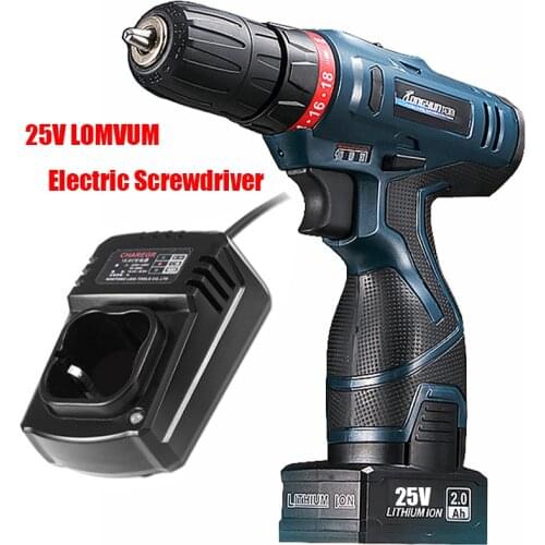 LONGYUN 25V Electric Drill Mobile Power Tools Electric Screwdrive Lithium Battery Cordless Impact Drill