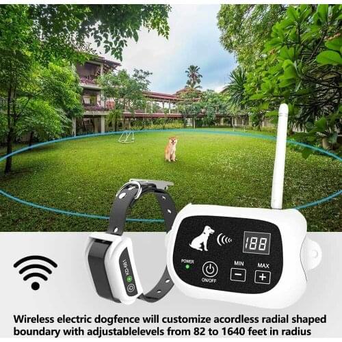 Wireless Dog Fence Pet Containment System Waterproof Training Collars 1/2/3 Dogs