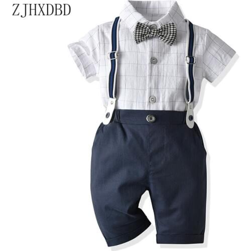 Kids Blazer Wedding Suits for Boys Formal Wear Summer Cotton 12M-6Y Boy Suits Boy Costume Baby Boy Outfits Chlidren Clothing Set