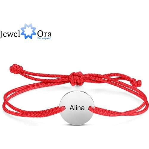 Personalized Engraving Name Couples Bracelet 5 Colors Stainless Steel Heart Adjustable Rope Bracelets for Women Custom Gifts