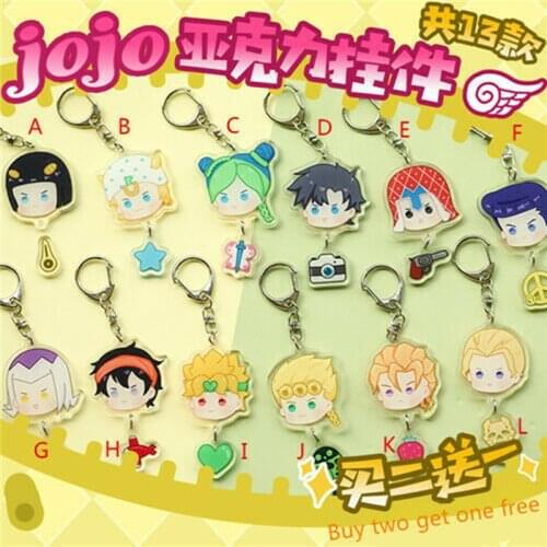 Cosmile Anime JoJos Bizarre Adventure Jotaro Kujou Kakyoin Noriaki CP Keychain Strap Limited fashion creative new hot