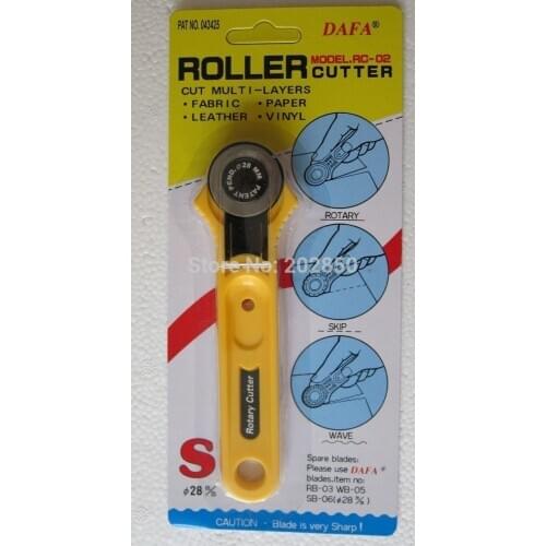 DAFA Brand Rotary Cutter With Diameter 28mm Blade,Fabric/Paper/Vinyl Circular Cut For Tailoring,Made In Taiwan,Excellent Quality