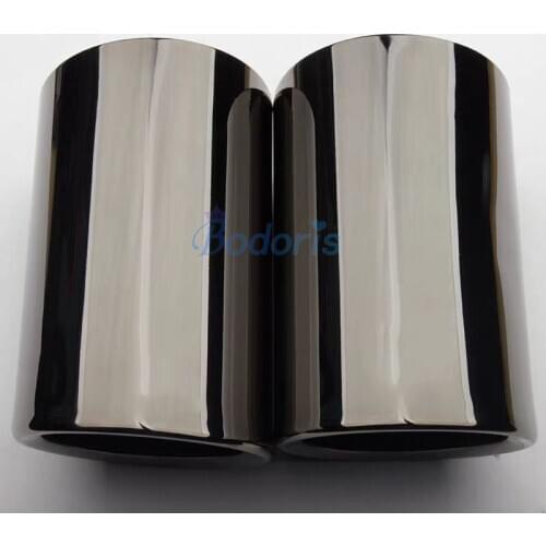 For Volkswagen VW Tiguan 2010 2011 2012 2013 2014 2015 2016 Ti Black Exhaust Muffler Tip TTail Pipe End Auto Accessories