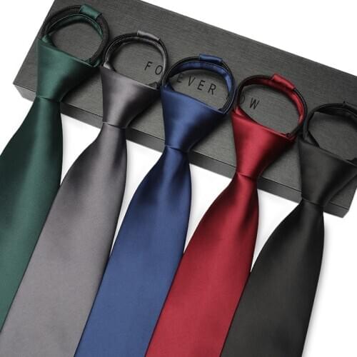 Brand New High Quality Zipper Tie For Men Fashion Formal 8.5 Wide Business Suit Necktie Male Work Wedding Party Cravate Gift Box