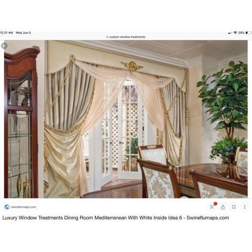 Custom curtain set Valance Pelmet cortina Waterfall Curtains For Kitchen For Living Room Modern Shading