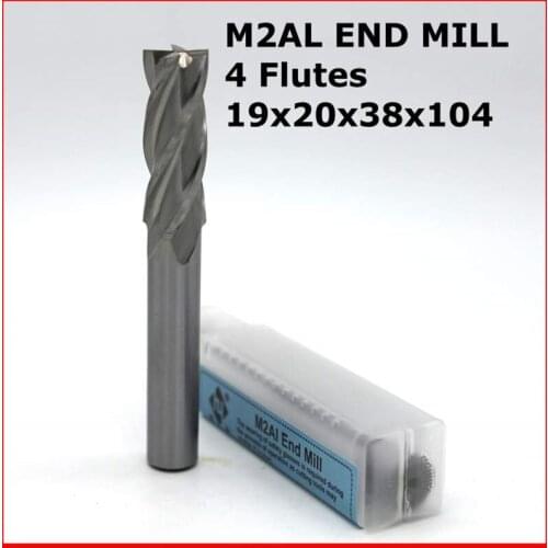 19*20*38*104 of 4 flutes HSS end mill for CNC milling machine tool mills cutter