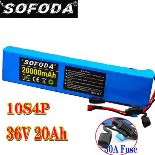 36V 10S4P 20Ah 600W High power&capacity 42V18650 lithium battery pack ebike electric car bicycle motor scooter 20A BMS+charger
