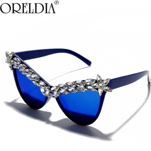 Fashion Diamond Cat Eye Sunglasses Women Luxury Brand Designer Rhinestones Cateye Sunglasses Retro Eyewear Shades UV400 Oculos