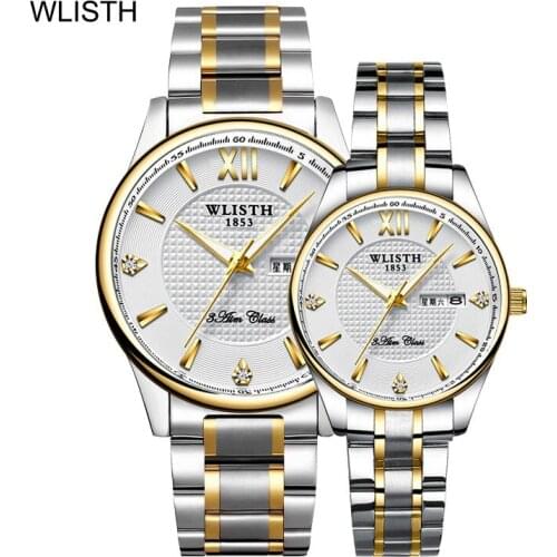2021 New Couple Watch Double Calendar Mens Watch Womens Watch Watch for Women Reloj Mujer Luxury Reloj