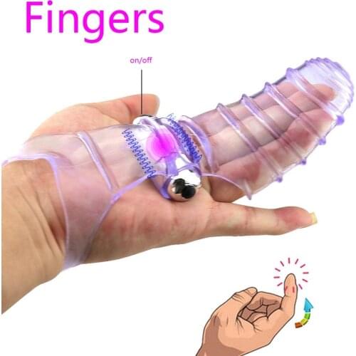 NEW Finger Sleeve Vibrator Vibrating G Spot Clitoris Vagina Stimulator Masager Female Masturbator for Women Lesbian Orgasm Sexo