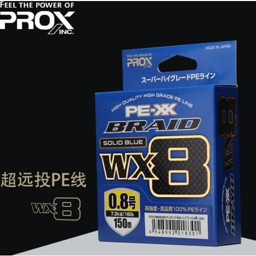 Original Japan PROX WX8 Solid Blue PE Fishing Line Lure Fishing Braided Wire Line