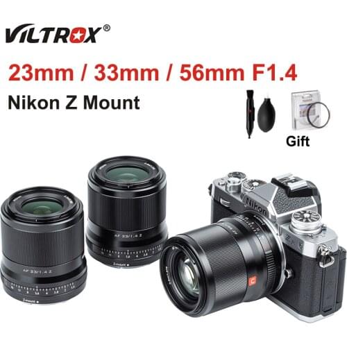 Viltrox 23mm 33mm 56mm F1.4 Auto Focus Portrait Lens APS-C Large Aperture for Nikon Z mount Cameras Zfc Z5 Z6 Z7 II Z50