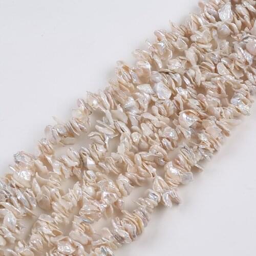Cultured Petal Shape Freshwater Beads Natural Keshi Pearl Strands For DIY Jewelry Making