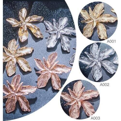 SHUANGR Gold Big Flower Drop Dangle Earrings for Women Trendy Metal Floral Party Jewelry Gift Boucle D'oreille