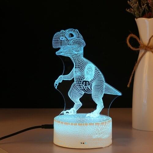 Dinosaur Series 3D Led Lamp Led Raptor Child Neon Sign personalized gift Stegosaurus Bedroom Decorative