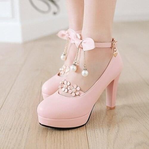 Japanese Sweet Lolita Shoes High-heeled British Academy Style Coarse Heel Mori Girl Lori Lolita Student Party Shoes