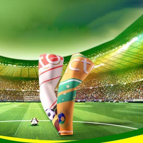 1 Pair Elbow Pads UV Protection Arm Warmer football Soccer Sports Arm Covers Bike Cycling Oversleeve Fitness Armguards Sleeves