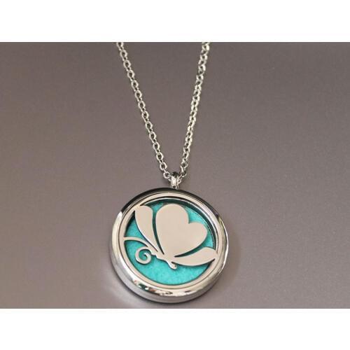 1pc Butterfly Bugs Perfume Box Stainless Steel Necklace Personalized Name Custom Jewelry Pendants Necklaces Women Men Gift