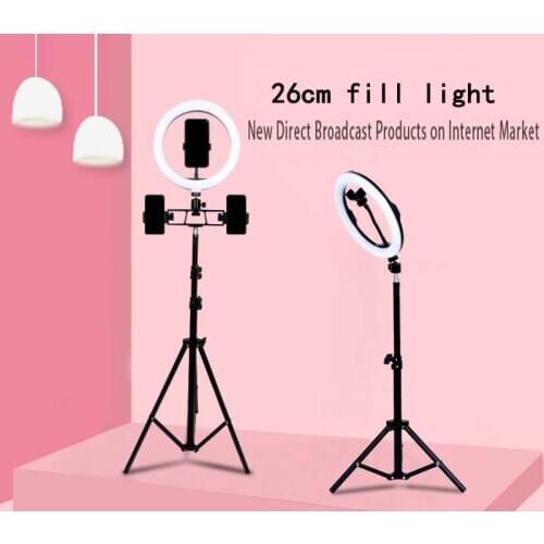 10 Inch Vlog Video LED Selfie Ring Light USB ring lamp Photography Light with Phone Holder tripod stand for Makeup Youtube