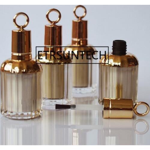 10ml New Style Gold Birdcage Empty Acrylic Nail Polish Bottles DIY Cosmetic Liquid Nail Art Container Packaging Containers