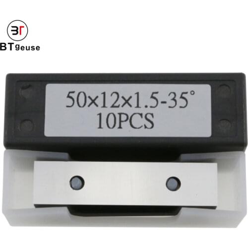 10pcs Rectangular Solid Carbide Insert Cutter Knives(50X12X1.5mm)4-Edge for Wood Lathe Rougher Turning Tools