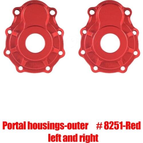 Anodized Aluminum Portal Axle Housing Set for 1/10 RC Crawler Traxxas TRX4 Axles Upgrade Partse Parts