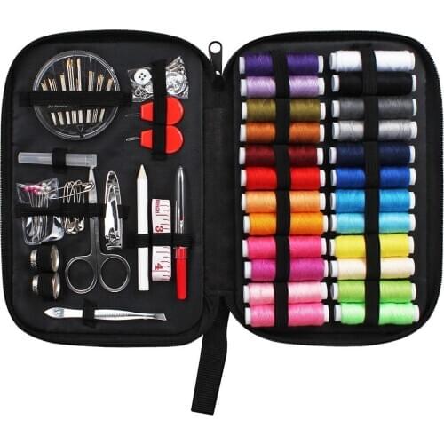90/100pcs Portable Sewing Box Kitting Needles Kits Tools Quilting Thread Stitching Embroidery Craft Sewing Home Travel Organize