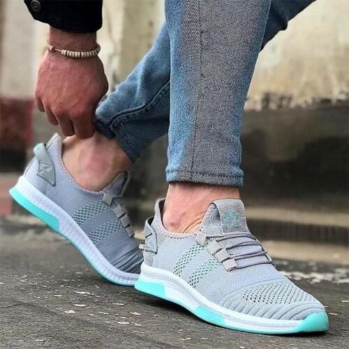 BA166 Gray Green Men 'S Sports Shoes