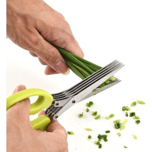 Household Kitchen Special Scissor Chopped Scallion Herb Laver Spices Basil Rosemary Minced Creative Gadgets Shredder Cut Tool