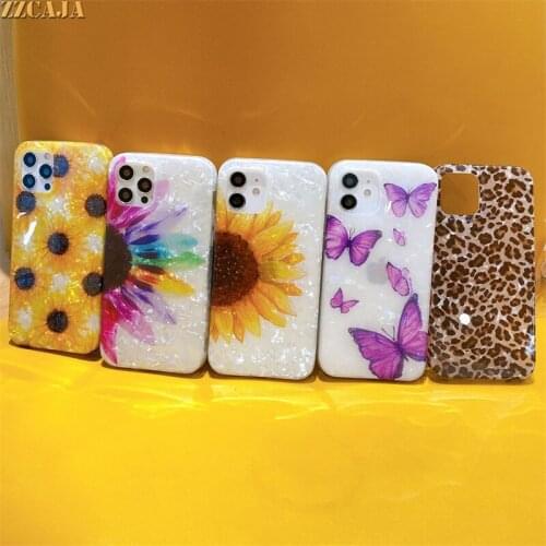 Butterfly Cover For iPhone XS Max X XR SE 2020 8 7 Plus 12 Mini 11 Pro Case Soft Silicon Sunflower for iPod Touch 7 6 5 Shell