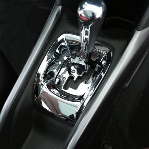 For Peugeot 2008 2014-2017 ABS Chrome Car gear shift knob Console engine start Control button frame panel Cover trim 2pcs