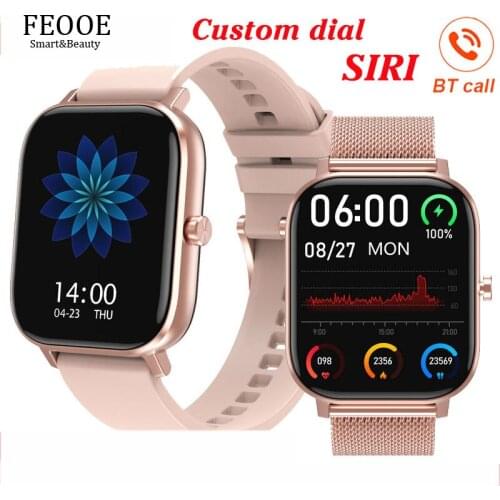 FEOOE Smart Watch Men Bluetooth Call Siri Smartwatch ECG Heart Rate Fitness Tracker IP67 waterproof Smartwatch Women vs P8 YD