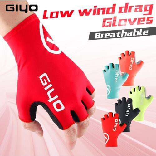 GIYO Anti Slip Gel Pad Bicycle Gloves Gel Pad Short Half Finger Cycling Gloves Breathable Outdoor Sports Men MTB Bikes Gloves