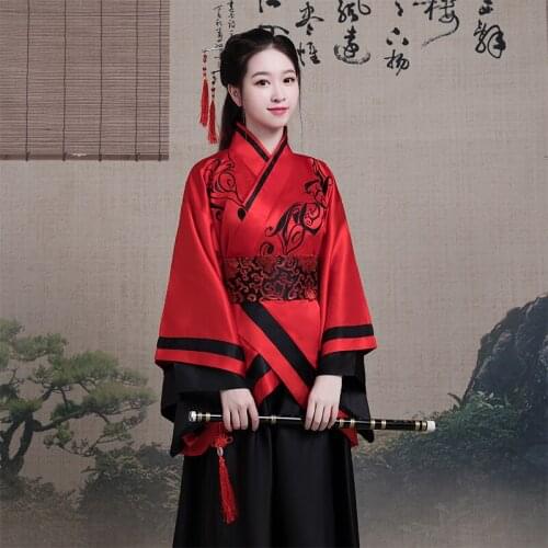 Chinese Traditional Hanfu Dress Classical Ethnic Chinese Folk Dance Costumes Ancient Chinese National Costume Stage Wear DL6570