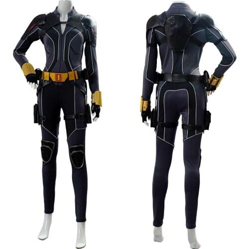 Natasha Romanoff Cosplay Costume Jumpsuit Outfit Adult Women Girl Halloween Party Costumes
