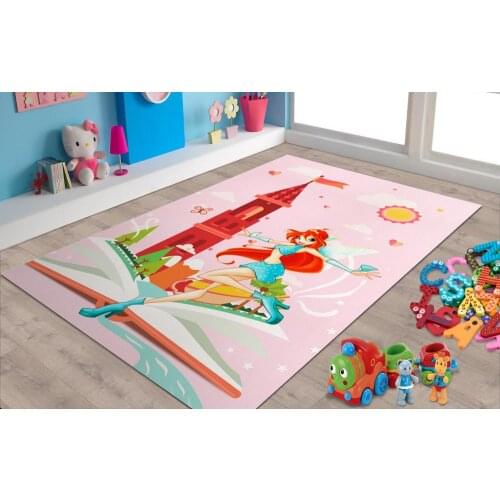 Bloom Patterned Carpet ,Non Slip Floor Carpet,Teens Carpet,Turkish Rug