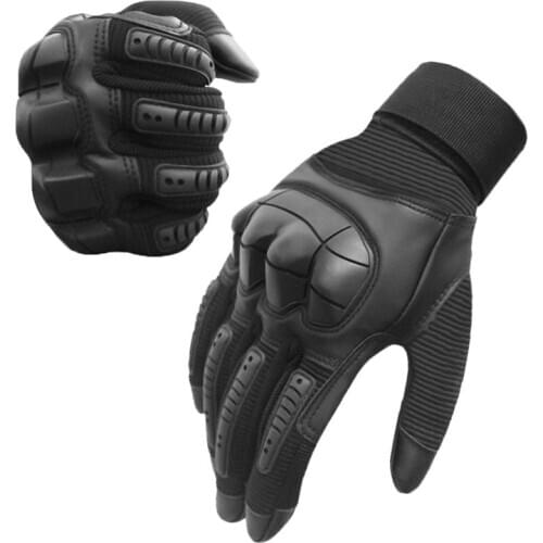Leather Tactical Gloves Anti Slip Outdoor Shooting Cycling Riding Climbing Military Touchscreen Full Finger Gloves Men Gift