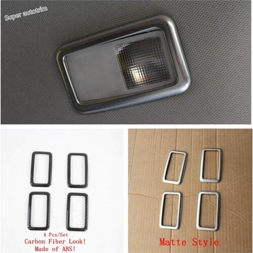 Lapetus Rear Roof Upper Reading Lights Lamps Frame Cover Trim Fit For Toyota Sienna XL30 2011 - 2020 Matte / Carbon Fiber Look