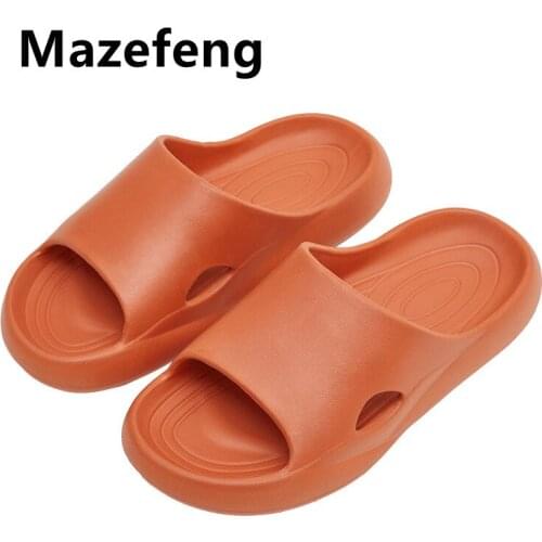 Bathroom Non-slip Slippers Fashion Thick Sole Soft EVA Indoor Slide Sandals Casual Beach Unisex Platform Men Women Home Shoes
