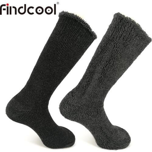 FINDCOOL Merino Wool Socks Thick Warm Socks Cycling Riding Socks Men Women Outdoor Sport Running Bike Socks