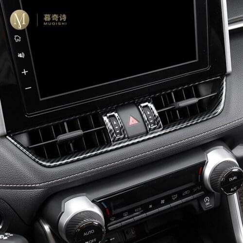 For Toyota RAV4 RAV 4 2020 Front Air Conditioner Vent Frame Dashboard Main Air Outlet Cover Interior Trim Cover Accessories