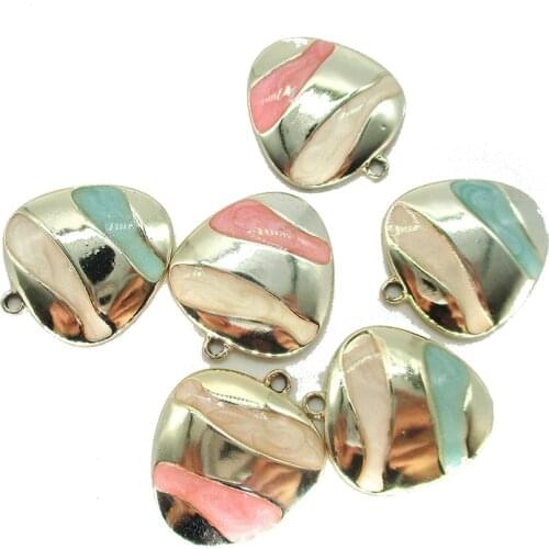 10pcs Colorful Shell Enamel Charms DIY Bracelet Necklace Jewelry Accessory DIY Craft