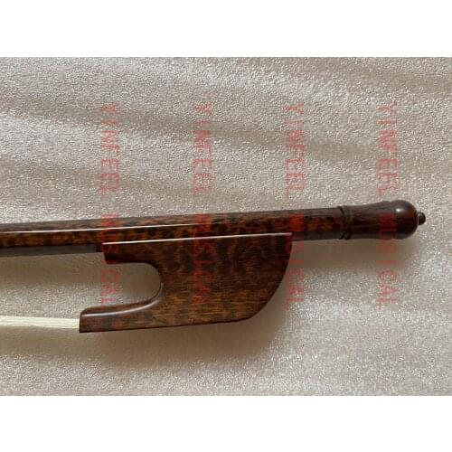 Professional Viola Bow Snakewood Bow Baroque Style Round Stick Natural Mongolia white Horsehair Bow